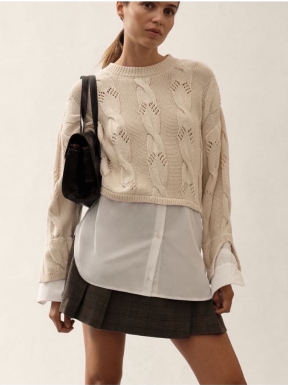 Nwt pilcro cable knit sweater